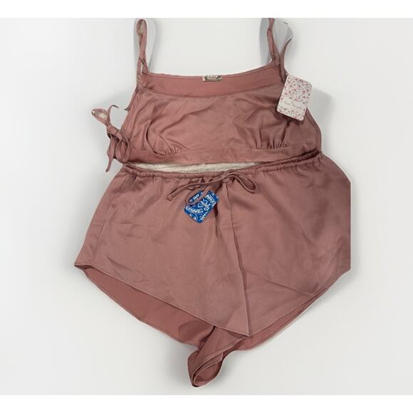NWT Free People Home With You Set Size Small Dusty Rose Lounge Pajama Sleepwear - Picture 4 of 6